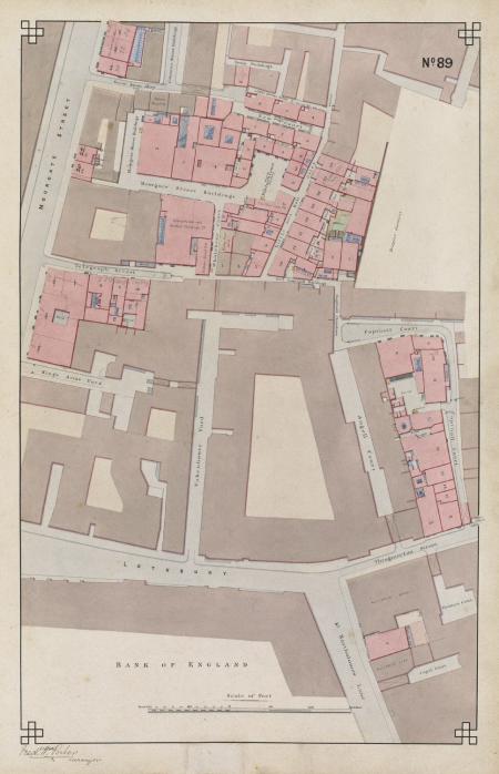 Plan of the Clothworkers' Company's EC2 properties, 1872