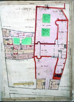 South side, Fenchurch Street, adjoining Clothworkers' Hall, Treswell Survey, 1612