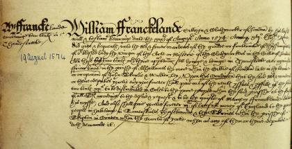 William Franckland's gift, Book of Deeds and Wills