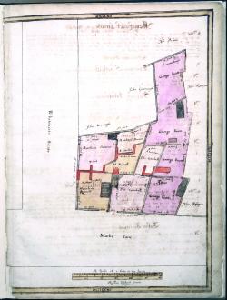 Mark Lane and Harte Street, Treswell Survey, 1612