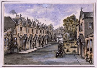 Islington Almshouses, 1874