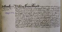 William Franckland's Will