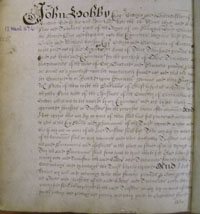 John Hobby's Will